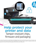 Yellow High-Yield 210X Toner Cartridge That Plays Nice With Color LaserJet Pro 4201 And MFP 4301 Series, packaging displayed