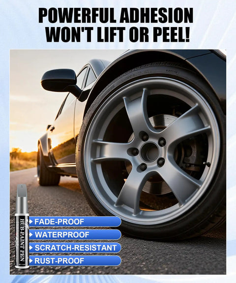 Pro Shop Gloss Gray Rim Repair Kit For Scuffed Street Whips And Curb Rash With Durable Waterproof Paint Quick Fix Touch Up Pen for alloy rims.