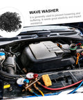 500 Piece Wave Washers Kit Compression Type Spring Steel Gaskets For Automotive, Plumbing, And Home Use, Boosts Stability, Prevents Loosening, Elasticity, And Impact Resistance, wave washers in car engine bay