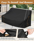 Waterproof Porch Swing Cover for Outdoor Patio Swings Garden Hammock Gliders and Benches Size 62 by 26 by 15-21 Inches