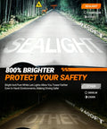 Comparison of visibility with 9005 H11 LED Headlight Bulbs, 100000LM Blinding 6500K White Light on a dark road.