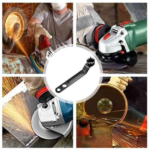 Heavy Duty Angle Grinder Wrench Tool Built Like A Tank With Thickened Four Claws designed for quick release of locking nuts.