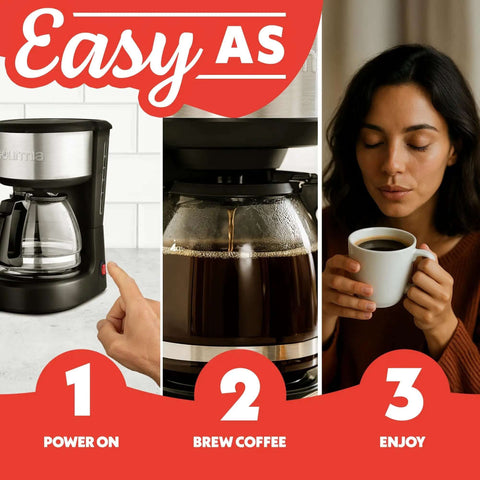 Five Cup Coffee Maker With One Touch Brew Pause And Serve Function Keeps Warm As You Sip Stainless Steel Accents