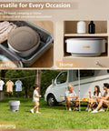 20 Liter Portable Washing Machine Delivering No Sweat Performance And Sweet Compact Build Coupled With Fast Spin Dryer Cycle For Modern Apartments And Delicates in travel, home, and camping settings.