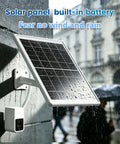 Hella Reliable 8W Solar Panel With 12000mAh Battery Backup For Wireless Security Cameras, durable, mounted, in the rain.