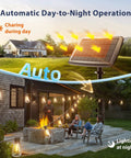 102Ft Solar String Lights With Remote Waterproof Outdoor Patio Garden Lights 32 Shatterproof LED Bulbs 2 Spares