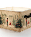 Cheer Up Your Spaces With This Merry Christmas Nutcracker Collapsible Storage Bin Foldable Box for Stashing Seasonal Gear Toys and Swag Easy to Squish Flat for Hassle Free Organization and Party Ready Vibes featuring festive Nutcracker design.