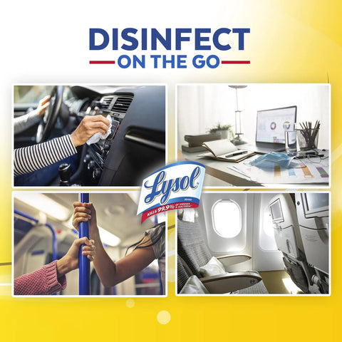 Disinfecting Handi Pack Wipes Lemon And Lime Blossom Scent 480 Count wipes used to clean car, office, train, and airplane surfaces.