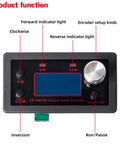 Top Shelf SMC02 Stepper Motor Driver Controller with display and buttons for Nema 17 and Nema 23 motors, DC input 5-30V.
