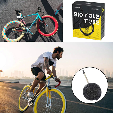 2 Pack 700x23-25c Road Bike Inner Tubes With 60mm Presta Valve, Premium Butyl Rubber, High Air Tightness, cyclist road biking