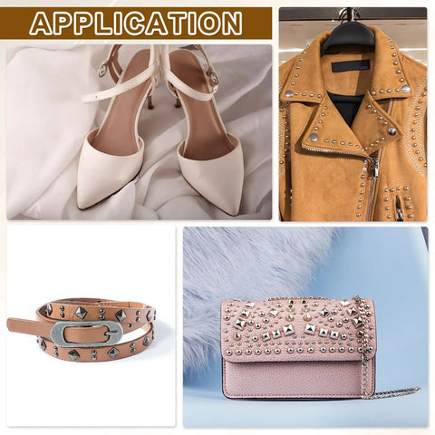 Stylish Lightweight Plastic Dome Studs For DIY Leather Jacket Sewing Featuring Kickass Flat Back Rivet Hardware With Secure Alignment Nails To Upgrade Fashion Items In Dope Purple, showcased on accessories.