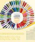 Mini Portable Patch Set With 50 Color Threads And Darning Loom Kit For Jeans And Socks, Visible Mending Made Easy Grab And Go, Weaving Loom For DIY Artful Patchwork, Includes 14 Hooks And Needle Pad.