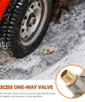 Quick Dump Valve for Tire Changer Machines with Bead Breaker Cylinder on tire and valve close-up