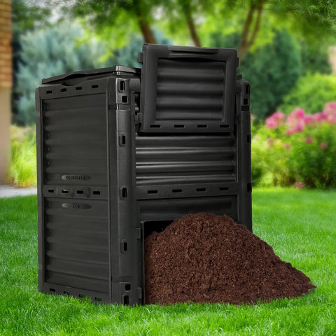 80 Gallon Outdoor Compost Bin With Top Flip Lid BPA Free Large Garden Composter For Kitchen And Yard Scraps Easy Assembly