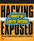 Book: Hacking Exposed Industrial Control Systems cover with bold orange and black title and Amazon branding.