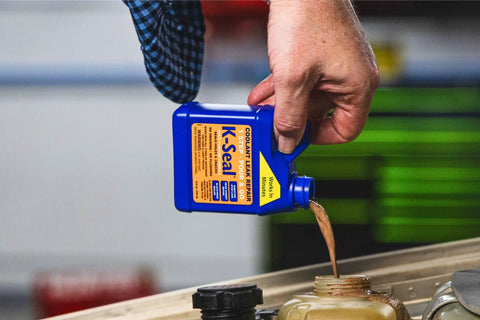 Pouring Pour And Go One Step Coolant Leak Repair For Radiator, Head Gasket, Freeze Plugs And More, Seals Leaks In Minutes, 8 Oz Bottle