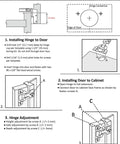 Installation guide for 40 Pack One Half Inch Overlay Soft Close Face Frame Cabinet Hinges With 105 Degree Six Way Adjustment And Three Cam Concealed Kitchen Cabinet Door Hinges With Screws Included Easy Install.