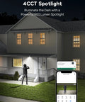 House at night illuminated by Outdoor Security Camera 2K Ultra Clear Home Surveillance With Color Night Vision AI Human And Pet Detection