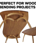 Curved wood table showcasing Pro Grade Wood Bending Steam Generator with 1.3 Gallon Tank and 12 Foot Hose