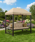 Beefed Up RipLock 350 Replacement Canopy Top For Sullivan Point Swing BH15-092-099-01 Beige on outdoor swing
