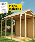 Custom Shed Kit With Peak Roof For Easy Backyard Storage 2x4 Frame System Includes 22 Gauge Steel Brackets Design Plans