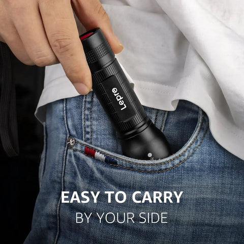 Pocket-sized Beastly Bright LED Flashlight With Zoomable Beam And Five Modes High Medium Low SOS And Flash Waterproof