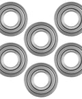 Heavy Duty Deck Spindle Repair Kit For John Deere Compatible Models 140 314 316 317 318 322 330 332 420 430 Lawn Mower And Garden Tractor Top Shelf Replacement Set Of Six, showing six sealed ball bearings.