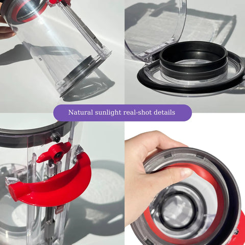 Beefed Up Large Dust Bin Replacement For V11 V15 SV14 SV15 SV22 Vacuum Cleaners With 1 HEPA Filter, Leak Proof Canister Bin