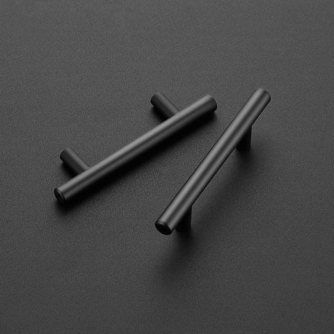 Thirty Pack Four Inch Hole Center Cabinet Pulls Matte Black Finish Six And Three Eighths Inches Overall Length