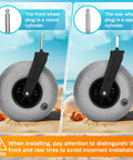 Inflatable Beach Wagon Tires With Quick Change Design, 9 Inch All Terrain Balloon Wheels For Front Tire, Lightweight Yet Durable