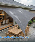 10x16 Outdoor Shade Sail Rectangle Waterproof UV Block Sun Shade For Backyard Deck Patio Garden And Outdoor Activities