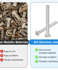 No Fuss Flat Head Machine Screws M1.4X14MM 304 Stainless Steel Phillips Drive Micro Hardware for Precision Tech, anti-rust design.