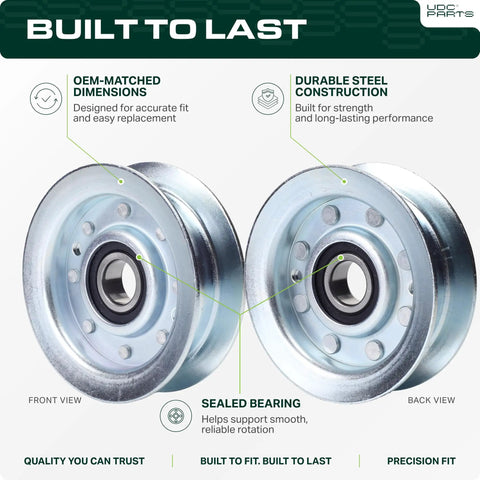 Heavy Duty GY22172 Idler Pulley Replacement For John Deere Mowers with sealed bearing for smooth rotation.