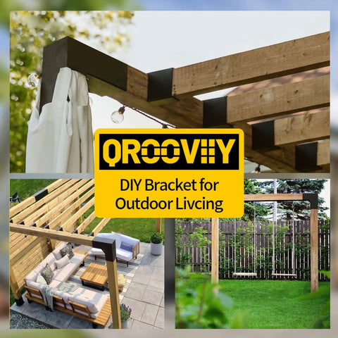 2 Pack L Shaped Pergola Bracket Kits For 4x4 Lumber Woodworking DIY Gazebo Patio Projects Heavy Duty Hardware Included 2 Way Brackets For Pergolas Gazebos Log Cabins And Outdoor Structures