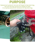 Hinge Spring Replacement For Kamado Grills Heavy Duty 304 Stainless Steel Lid Support Installed on Grill