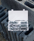 Heavy Duty Toggle Bolts For Drywall 48 Pack in open case on concrete blocks