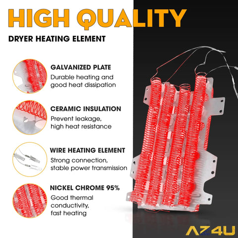 Best Pro Grade Dryer Heating Element Replacement For Samsung DV45K6500EV DV45K6500EW DV45K6200EZ with components and features