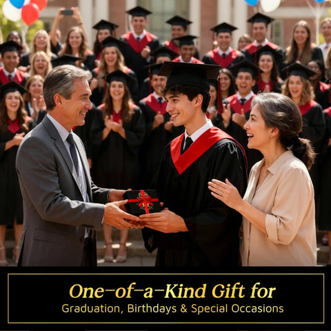 Go Confidently Brass Compass Gift For Graduation, College And High School presented at a graduation ceremony