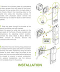 Installation guide for Bubble Glass LED Outdoor Wall Light Sconce 13 Inch, 12W 500LM, 120V, Dimmable, 3CCT, Waterproof, ETL Listed.