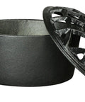 Cast Iron Lattice Steamer Fits Wood Stoves Boosts Room Humidity One Quart Capacity Durable Black Finish.