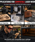 Red Lens Laser Safety Goggles UV Blue Green Diode Up To 532nm DIY Engraving Must Have, a man safely engraving wood.