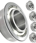 Heavy Duty Four Pack Front Wheel Bearing Conversion Kit Zero Maintenance Steel Seals Precision Machined close-up view.