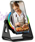 Wireless Induction Speaker Stand With Five In One Bluetooth Five Point Three, 360 Degree Rotation, RGB Ambient Light, Hands Free Gadget