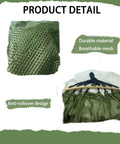 Close-up of Compact Ultralight Camping Hammock With Tree Straps And Storage Bag No Stand Needed For Outdoor Use, showing mesh and design.