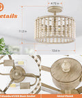 Oak Wood Beaded Chandelier Farmhouse Boho Flush Mount Light With Rustic Charm Two Lights E26 Base Dope Nursery Hallway Foyer