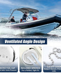 Boat Gas Cap Replacement for Deck Fill Systems 0540 0541 0556 0557 and 263 Marine Fuel Cap shown with boat on water