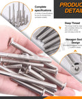 Kickass M6 Connector Bolt And Cap Nut Assortment Kit For Furniture Joints And Desk Assembly Includes Rock Solid Hex Socket Screws in hand