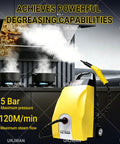 Heavy Duty Multi Purpose Steam Cleaner With High Pressure Continuous Steam Washer in a kitchen setting achieving powerful degreasing.