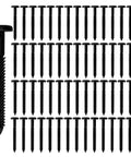 Contractor Grade 3 Inch Vinyl Shutter Fasteners With Reverse Barb Design Sunproof Black Shutter Spike Anchors, 60 piece set.