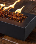 Tabletop Firebowl Fire Pit With Smokeless Odorless Flame Dope Push Button Ignition 33,000 BTU Heat Umbrella Hole Mount